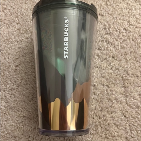 NEW✨Starbucks Summer 2022 🏔Outdoor Adventure Gold Foil Cold Brew 16oz Tumbler - Picture 3 of 4